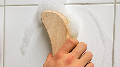 how to clean grout