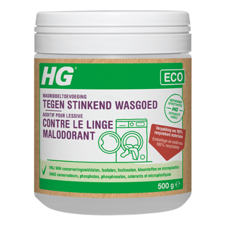 HG ECO detergent additive against smelly laundry