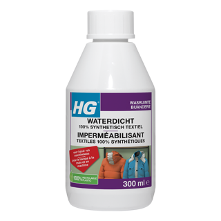 HG waterproofing for 100% synthetic fabrics