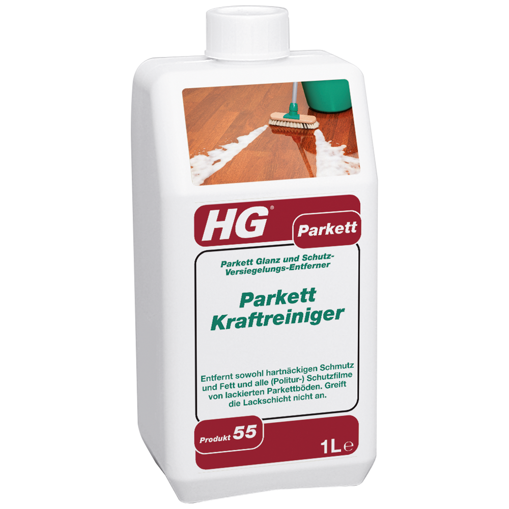 HG Parkett Kraftreiniger | starker Parkett Reiniger, sicher für Lack