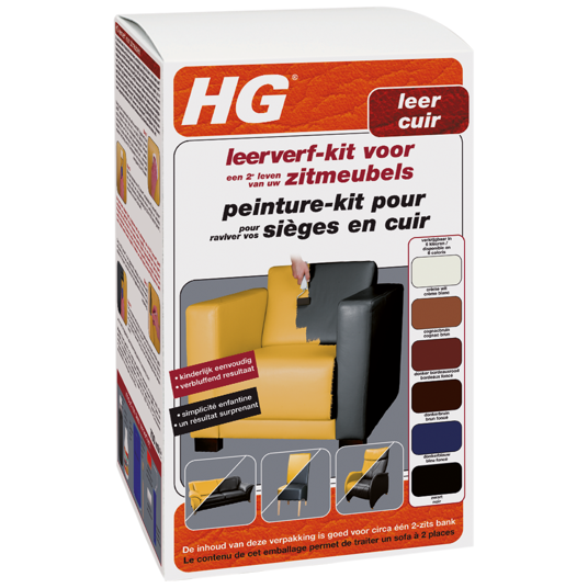 HG peinture-kit pour sièges en cuir bordeaux foncé
