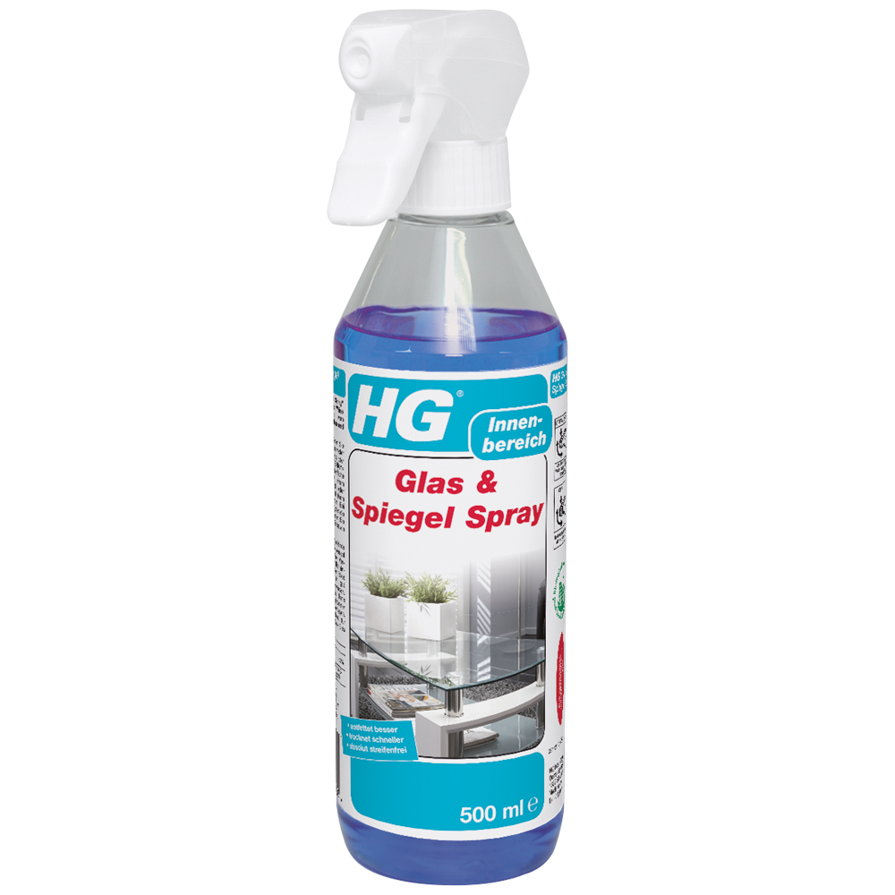 HG Glas & Spiegel Spray Glasreiniger für schlierenfreie