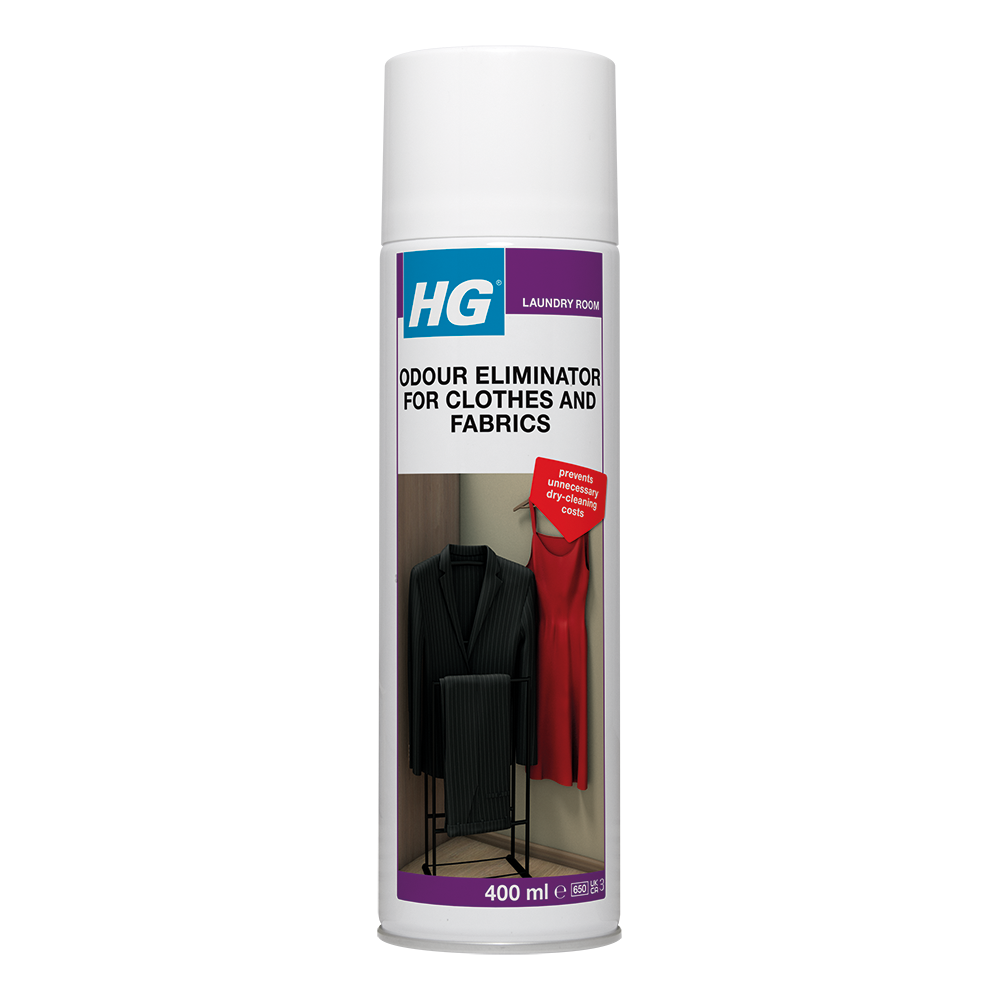 HG odour eliminator for clothes and fabrics clothes spray freshener