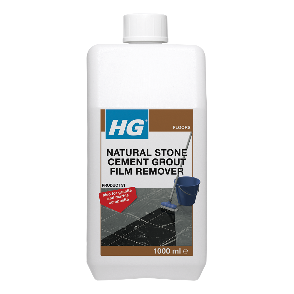 HG natural stone cement & lime film remover acid free, thus safe
