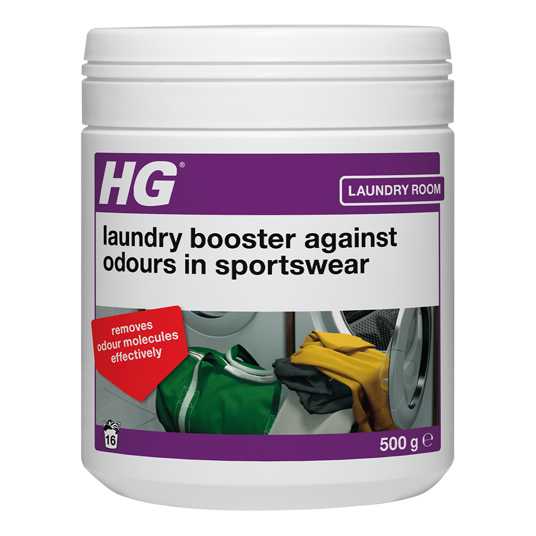 HG detergent additive against unpleasant odours in sports clothing
